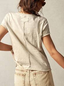 Bohemela Plus Size Summer Casual Western Boot Print T-Shirt,Vintage