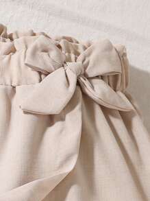 Teens' Casual Asymmetrical Bowknot Tie-Up Shorts