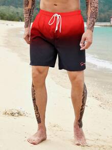 Surfspeed Men's Ombre Drawstring Beach Shorts