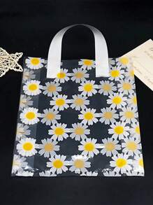 Set de 20 bolsas de regalo de alta calidad con estampado de margaritas, reutilizables y multiusos para empaquetar ropa, toallas, compras. Accesorios decorativos de envoltura de regalos para cumpleaños, bodas y fiestas (diseño floral)