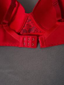 SHEIN 3件套蕾丝贝壳图案性感文胸套装 - 彩色 - 查看 3