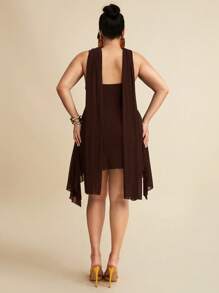 SHEIN BAE Vestito mini elegante in nero tinta unita con scollo a V profondo e nastro, adatto per appuntamenti quotidiani, uscite serali, discoteche, feste, raduni, cocktail festa, tute da vacanza, feste in piscina, abbigliamento da ufficio, abiti da pendolare