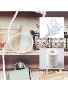 1 rollo de mecha de vela blanca, Hazlo tú mismo para hacer velas, Decoración del hogar, Dormitorio, Boda, Regalos de fiesta, Festival, Decoración del hogar - Blanco - Ver 5