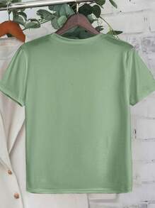Flirla Plus Size Comfortable Embroidered Shirt, "Silly Goose On The Loose" T-Shirt, Embroidered Goose Round Neck Shirt, Silly Goose Shirt, Funny Shirt Gift - Mint Green - View 2