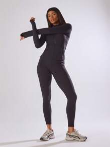 Musera Sport Zip Through Slim Fit Streamline Performance Jacket Active Comfy Low Impact
