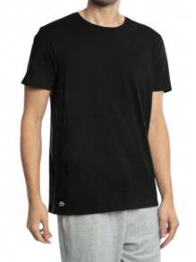 Lacoste 3 Packs Cotton Jersey Loungewear T-Shirts - Black - View 2