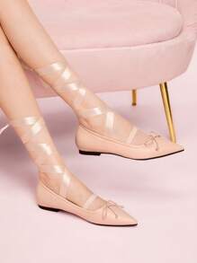 CUCCOO DOLLMOD Women's Fashionable Pink Flat Shoes - Pink - View 2