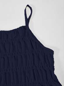 Set de 2 piezas con top de tirantes y pantalón de pierna ancha para adolescentes, conjunto de ropa casual de verano