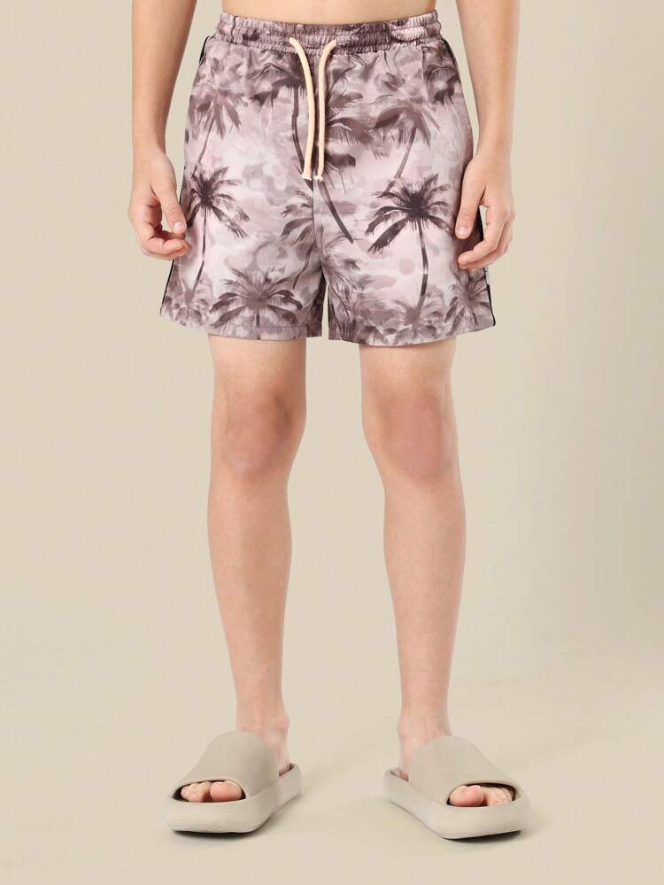 Palm Tree Print Board Shorts