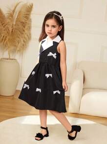 Young Girl's Elegant Butterfly Decor Dress, Summer Cute Dress For Girls Classy Girl Dresses For Girls Casual Dresses For Girls Cute Dresses For Girls Bow Dresses For Girls