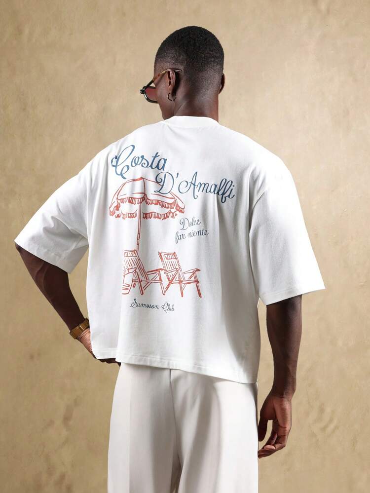 Oversized T-Shirt Lounge Chair Print Casual Comfort Wear