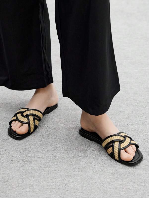 CUCCOO BIZCHIC Damen Aprikot Quadratische Spitze Flache Elegante, Einfache, Bequeme, Slip-On Flats, Geeignet für Arbeit, Pendeln, Lässig, Formelle Anlässe, Dates, Partys
