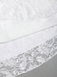 Sweetra New Asymmetric Lace Design Dress For Women