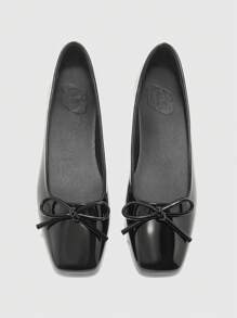CUCCOO BIZCHIC Women's All-Match Black Casual Comfortable Slip-On Flats, Versatile For Daily Wear