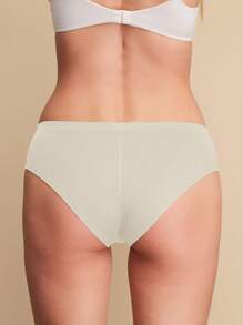 Seamless Underwear, Comfortable Hipster Panty - Beige - View 6