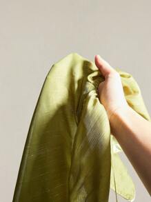 SHEIN ICON Top holgado de tirantes con escote en V fruncido para vacaciones - Verde - Ver 8
