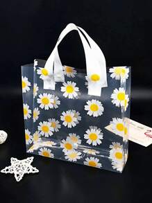 Set de 20 bolsas de regalo de alta calidad con estampado de margaritas, reutilizables y multiusos para empaquetar ropa, toallas, compras. Accesorios decorativos de envoltura de regalos para cumpleaños, bodas y fiestas (diseño floral)