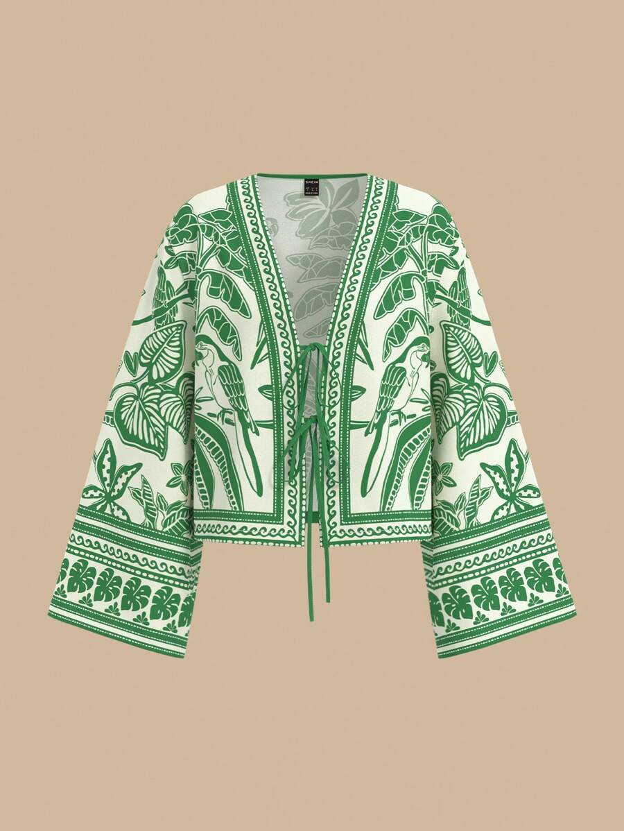 Travachic 梭织印花长袖宽松女式衬衫，夏季，沙滩装，春夏，复活节，海滩，春假，度假女士，音乐会，波西米亚风，波西米亚，音乐节，7 月 4 日，节日 - 米色 - 查看 1