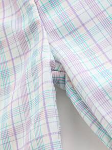 Conjunto de 2 piezas para niña bebé que incluye chaleco con estampado de conejo de cuello redondo y pantalones a juego con bordado de corazón de encaje, en un estilo versátil y casual, a la moda y elegante - Multicolor - Ver 3