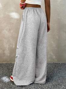 Coolane Kids Tween Girls Spring/Summer Streetwear Loose Fit Casual Street Style Sports Sweatpants Fall/Winter - Grey - View 6