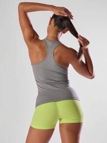 Musera Sport Long Line Seamless Racer Back Tank Top Active Comfy Workout Gym Running Run Club ,Padel, Tennis, Pickleball