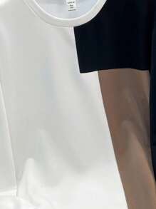 SHEIN 青少年男孩休闲运动衫，运动街头朋克摇滚学院风，适合日常穿着、派对、音乐节，适合春秋冬季 - 彩色 - 查看 6