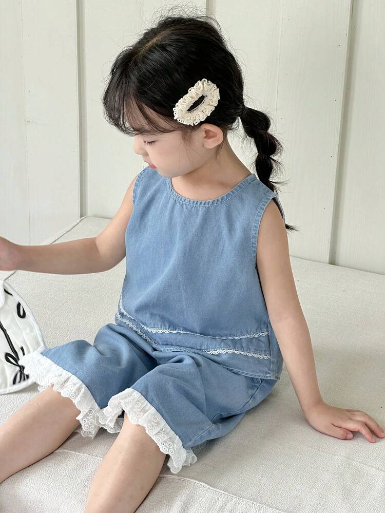 Girls Young Girl Fashion Denim Set
