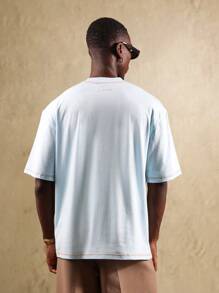 SUMWON Premium Cotton Contrast Stitch Regular Fit Short Sleeve T-Shirt Casual Everyday Streetwear Basic Essential