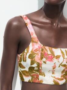 Maija 2 件女式休闲花卉印花背心和裙子套装，度假装花卉两件套两件夏季套装裙子度假装女裙套装沙滩裙套装节日两件套服装 - 粉色 - 查看 6