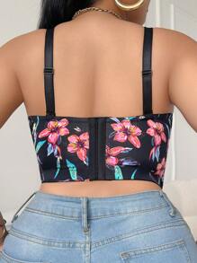 SHEIN 1 pezzo Reggiseno con ferretto e stampa floreale per taglie comode