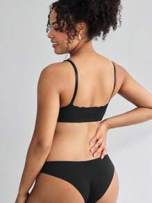 BloomMama Maternity Solid Wireless Nursing Bra - Black - View 2