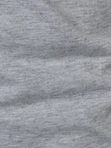 Manfinity Homme Camiseta de manga corta minimalista casual y de negocios con ribete de contraste para hombres