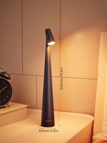 Haus Hana 现代便携式 LED 台灯，可调光触摸床头阅读灯，简约床头台灯，适合房间装饰，北欧风格，父亲爸爸礼物 - 黑色 - 查看 4
