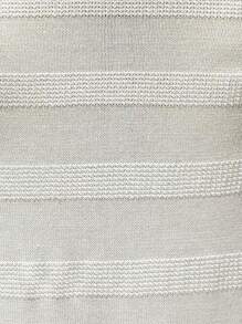 Plus Size Solid Color Spaghetti Strap Fitted Summer Knit Dress - White - View 5