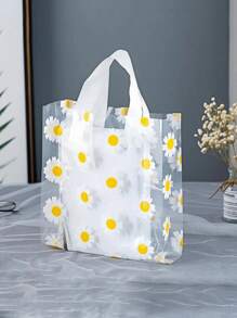 Set de 20 bolsas de regalo de alta calidad con estampado de margaritas, reutilizables y multiusos para empaquetar ropa, toallas, compras. Accesorios decorativos de envoltura de regalos para cumpleaños, bodas y fiestas (diseño floral)
