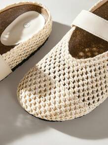 Solecia 女式一脚蹬厚底穆勒乐福鞋，休闲春秋鞋 - 杏色 - 查看 5