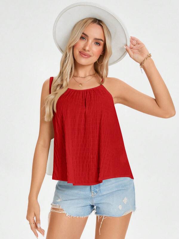 SHEIN LUNE Women's Flowy Cami Top For Summer Vacation