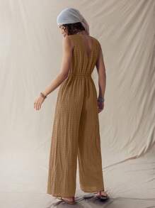 Wildy Bộ đồ liền thân Bohemian cổ chữ V phong cách miền Tây/đồng quê Mỹ màu nâu - màu nâu - Xem 3