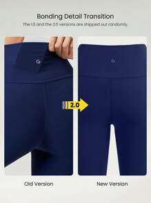 GLOWMODE 24" FeatherFit™ Keep It Classic Seam-Free High Waist Long-Lasting Comfort Back Pocket Leggings Low Impact Yoga Gym Fall Winter