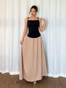 SHEIN Unity 女士优雅拼色修身连衣裙 - 彩色 - 查看 5