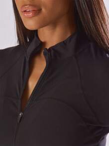 Musera Sport Zip Through Slim Fit Streamline Performance Jacket Active Comfy Low Impact
