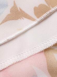 Wynsel 优雅雪花印花雪纺荷叶边A字裙，夏季返校季度假装扮，花卉图案 - 粉色 - 查看 9