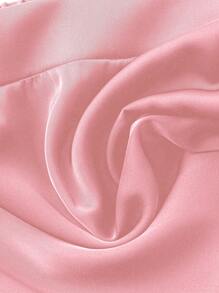 Elenzga 大码女式纯色简约日常A字裙