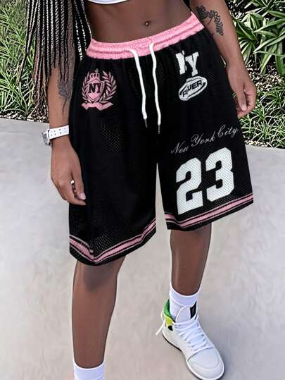 Slaydiva 女士休闲运动网眼低腰短裤，适合运动比赛、夏季、锻炼