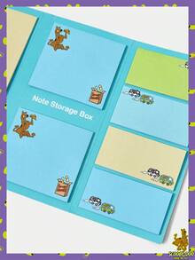 SCOOBY-DOO X SHEIN Sổ ghi nhớ hình ảnh hoạt hình và chữ cái dễ thương - màu xanh lá - Xem 4
