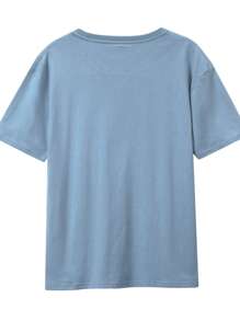 Calvaya Maglietta casual da donna oversize a maniche corte con stampa di slogan