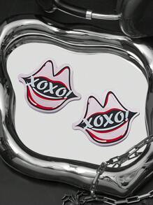 SHEIN 10 Piece Lips Disposable Printed Nipple Cover - Pink - View 3