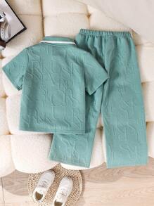 2 Stücke Kleine Jungen Lässig Streetwear Set mit Polokragen, Rippstrickbündchen, Reißverschluss Pullover und Rippstrickhose, geeignet für Pendeln, Schule, alltägliche Lässig, Reisen, Sport, SchulKleine Jungenoutfits, Familienoutfits zum Kombinieren, Geburtstagsfeiern, Frühling und Sommer