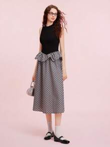 CUCCOO DOLLMOD Women's Flat Red Square-Toe Plaid Mary Jane Shoes, Cute Campus Style, Short Heel Spring Shoes Spring Break Easter For Christmas - Black - View 7