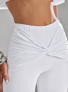 Women Two Pieces Outfits For Daily Wear - White - View 5